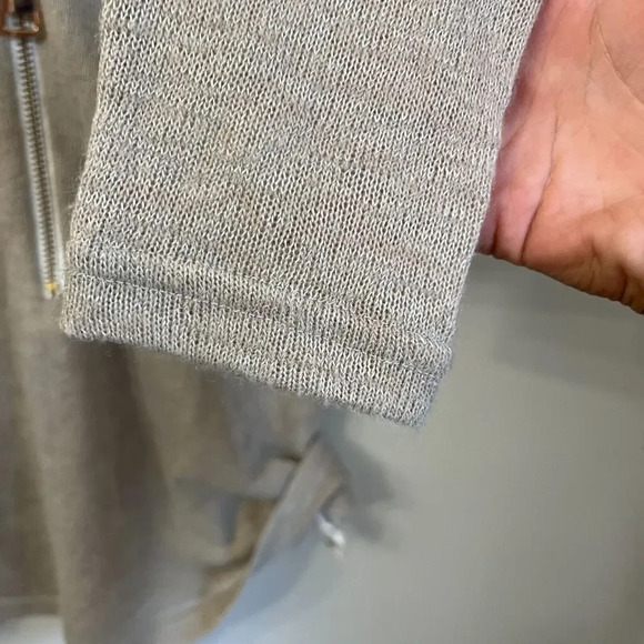 Soft Surroundings Womens Beige Knit V Neck Pullover Sweater Sz Small 1/2 Zip - Picture 7 of 9